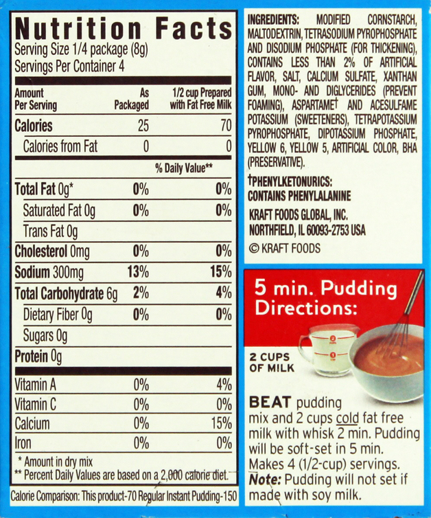 Kraft JellO Instant Butterscotch Pudding & Pie Filling 28g at Mighty