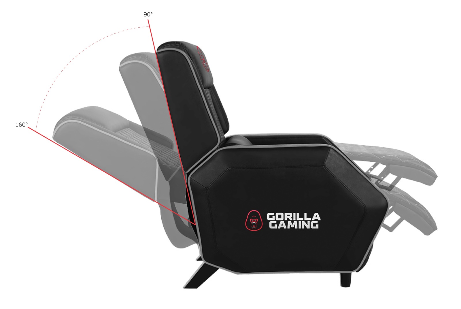 Gorilla Gaming Sofa - Black & Yellow for image