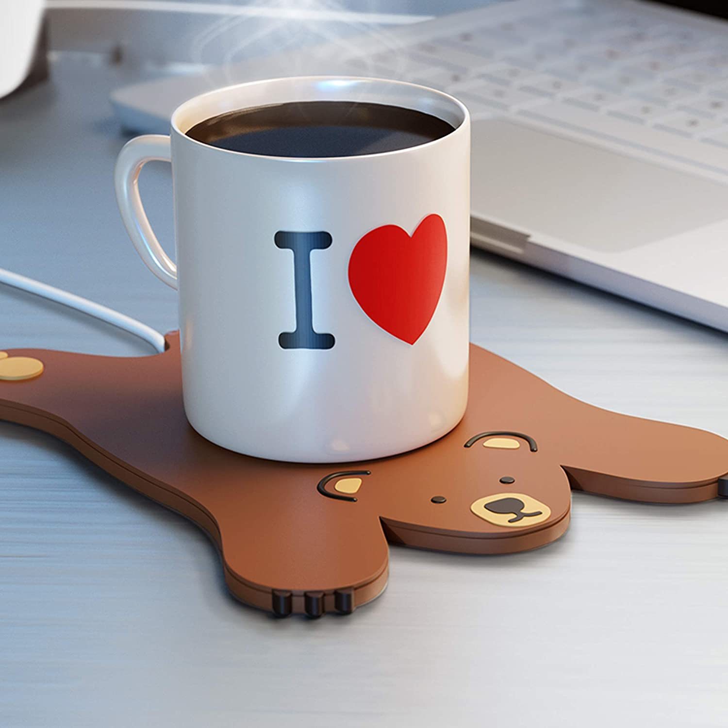 Mustard USB Cup Warmer Sleepy Bear at Mighty Ape NZ