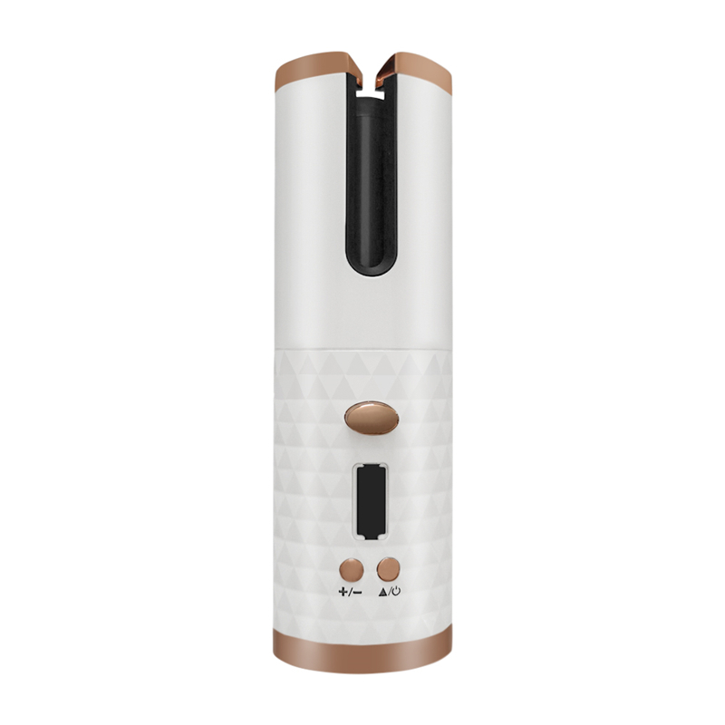 Wireless Auto-Rotating Ceramic Hair Curler - White image
