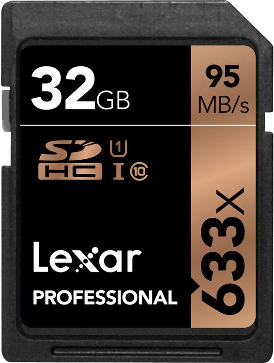 32GB Lexar Professional 633x U1 SDHC / SDXC