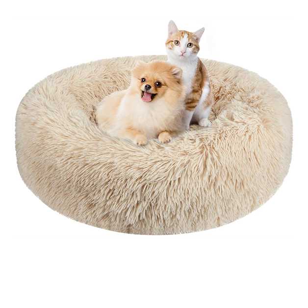 Buy Round Soft Plush Self Warming Winter Indoor Pet Bed 2XL (Brown
