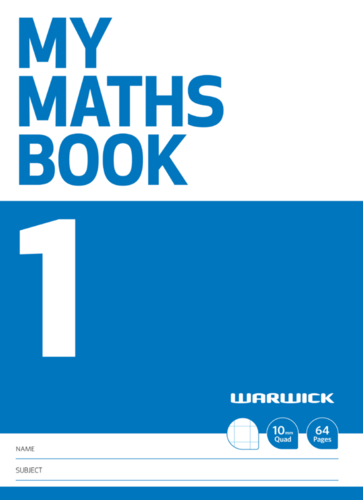 Warwick: My Maths Book #1 - A4+ Exercise Book image