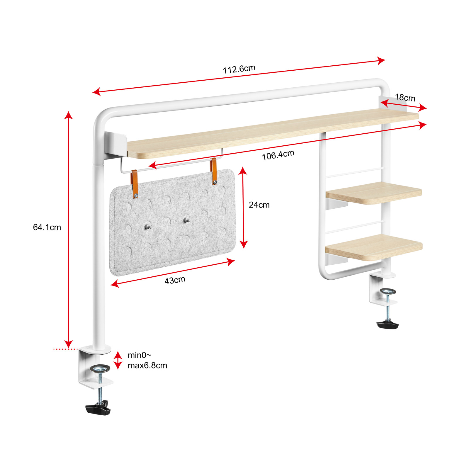 Buy ClampOn Desktop Shelf (for 1200mm Desktops) at Mighty Ape NZ