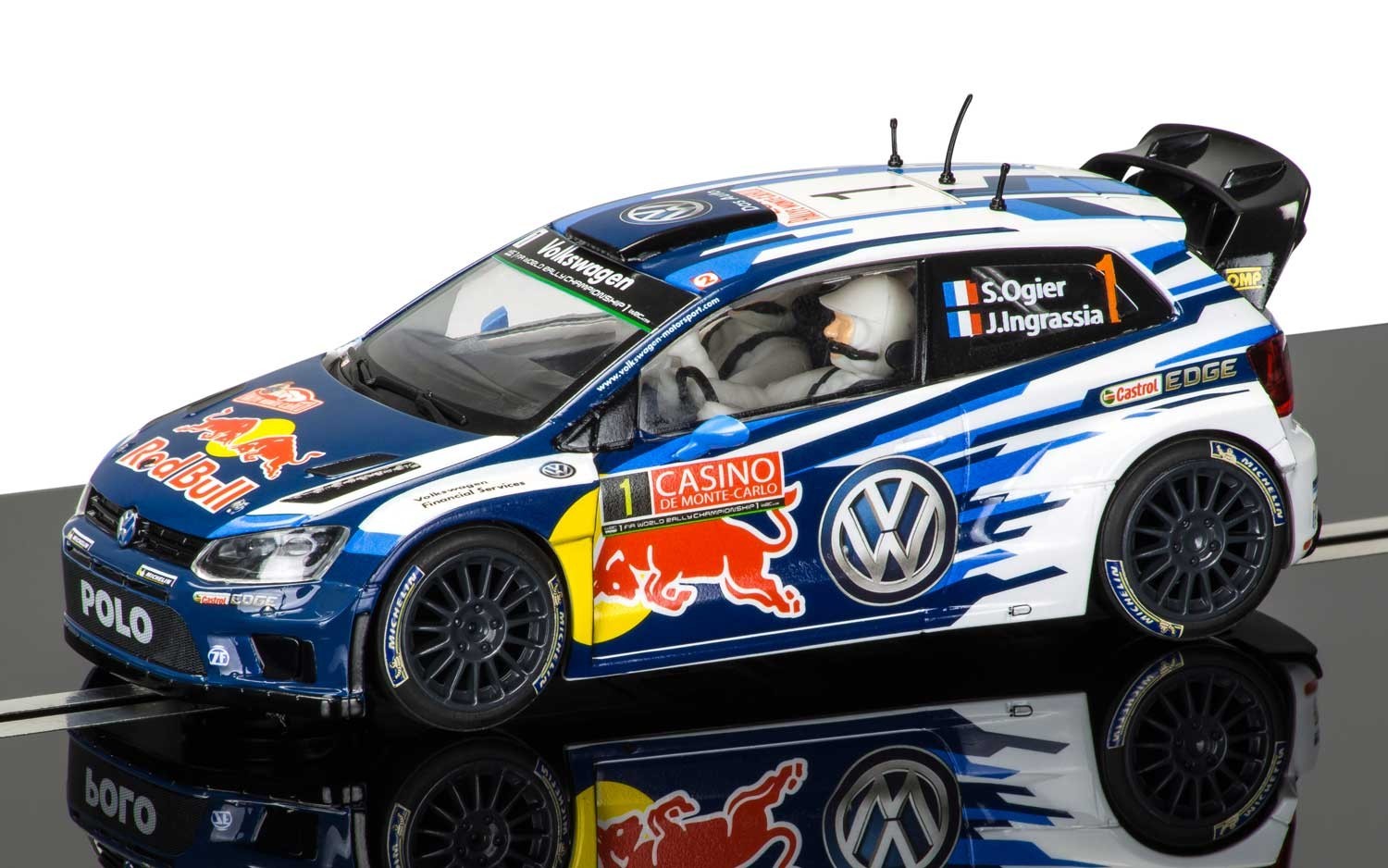 Scalextric Volkswagen Polo WRC Rallye Monte Carlo 2015 Slot Car image