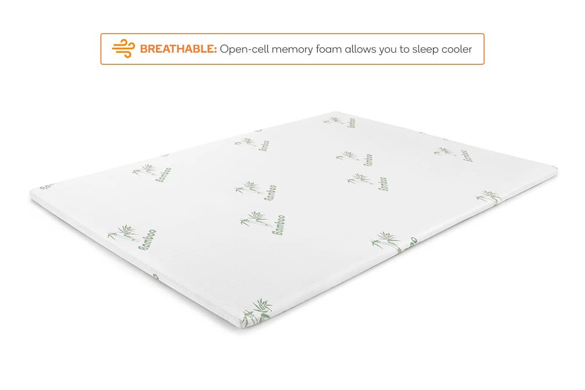 Ovela Bamboo Memory Foam Mattress Topper (Single) at Mighty Ape NZ