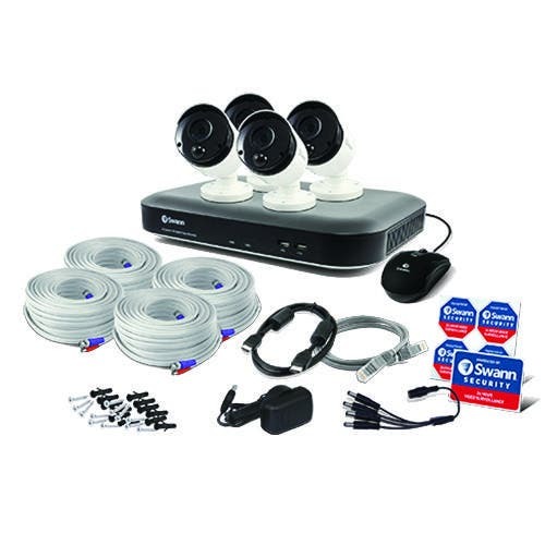 Swann 4 Channel DVR with 4 x 4K Ultra HD Heat & Motion Detection Security Cameras System (SWDVK