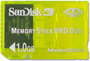 SanDisk 1GB MS Pro Duo Gaming Memory Card For use with Sony PSP