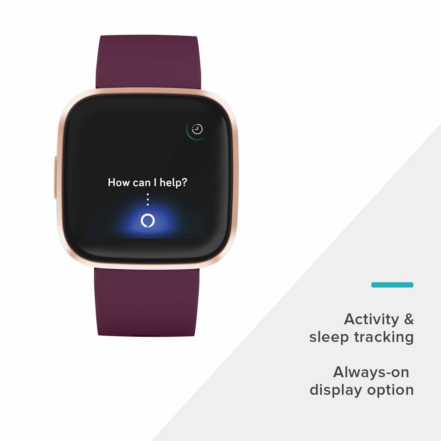 Fitbit Versa 2 Health & Fitness Smartwatch - Bordeaux/Copper Rose image