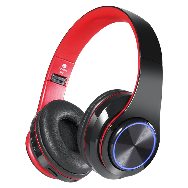 Wireless Bluetooth Sports over ear headphones Red/Black at Mighty