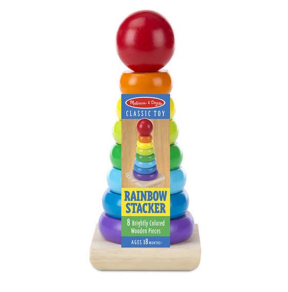 Melissa & Doug: Wooden Rainbow Stacker image