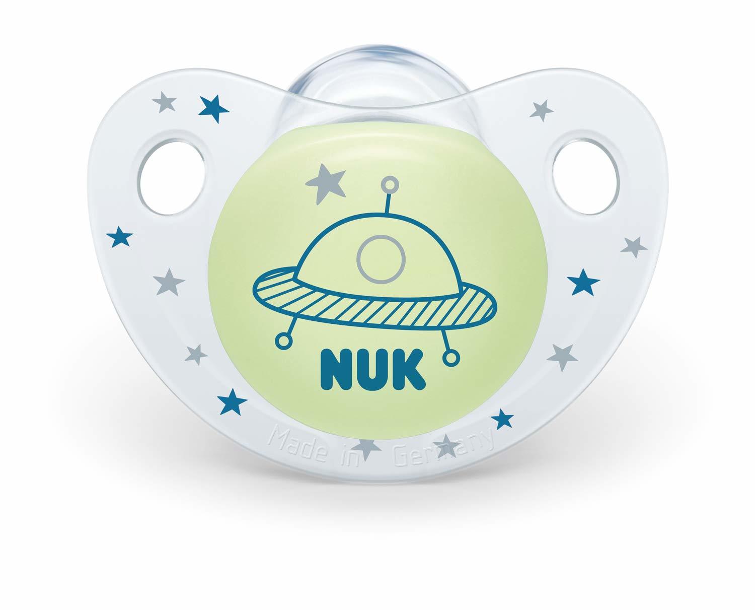 NUK: Glow in the Dark Soother - 18+ Months (2 Pack) Blue image