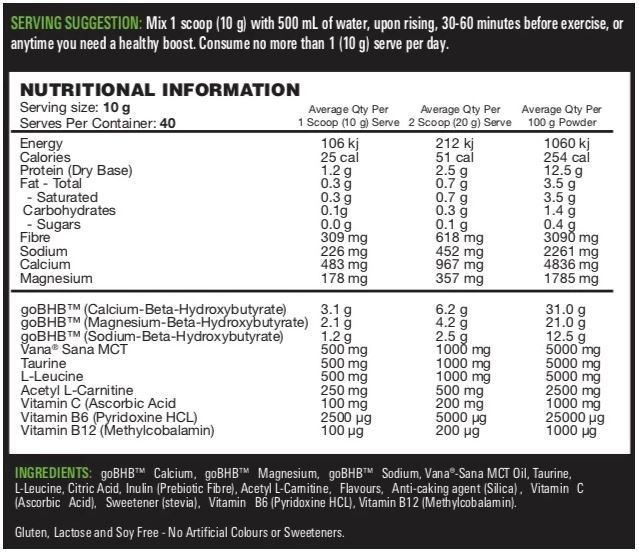 Keto Switch - Ketogenic Performance Fuel - BHB Ketones - Chocolate (40 Serves)