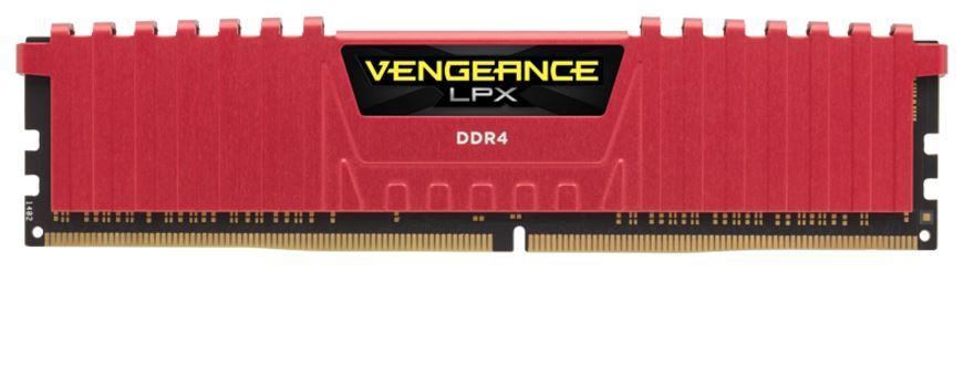 16GB Corsair Vengeance LPX (2x8GB) DDR4 DRAM 2666MHz C16 Memory Kit - Red image