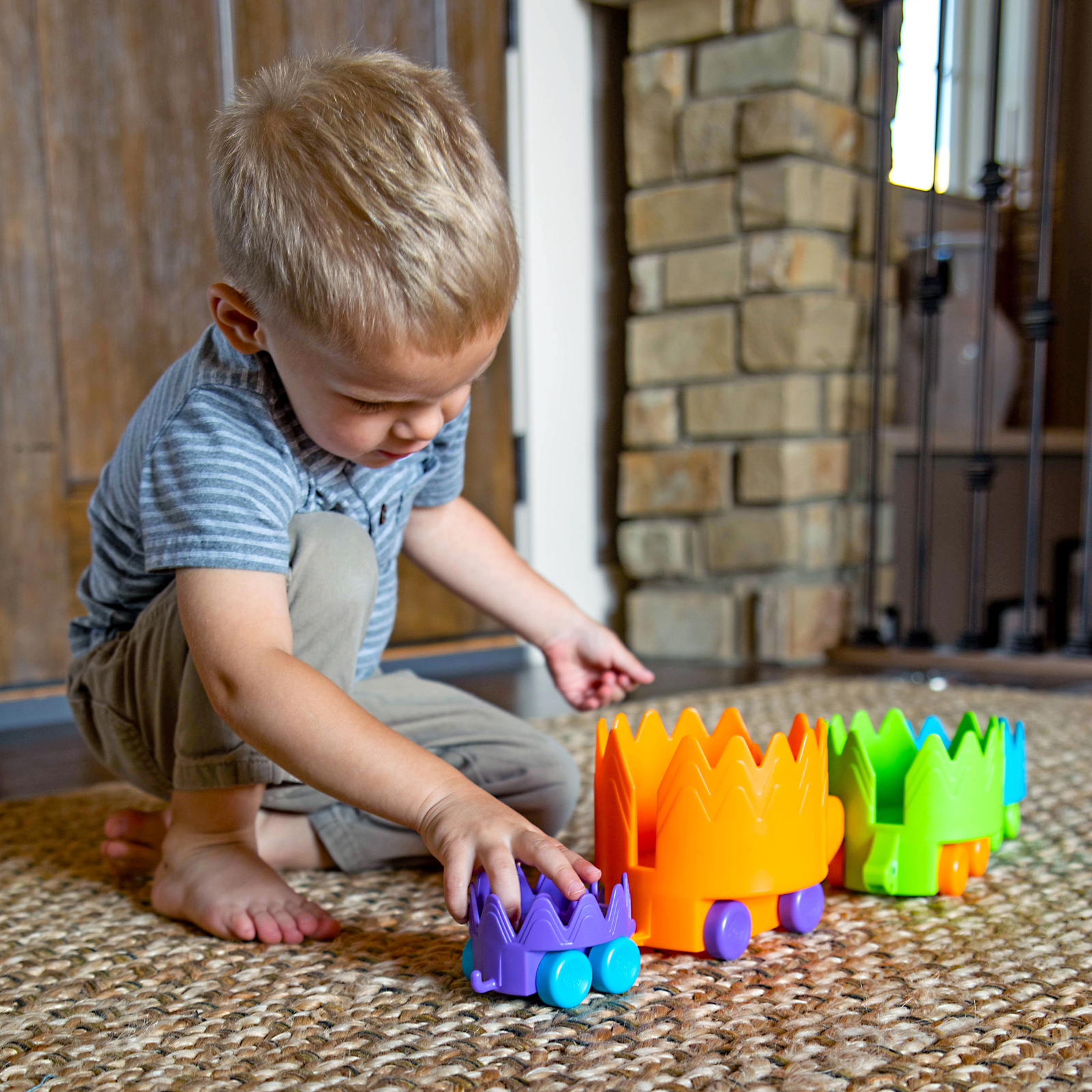 Fat Brain Toys: Hiding Hedgehogs - Stacking Playset image