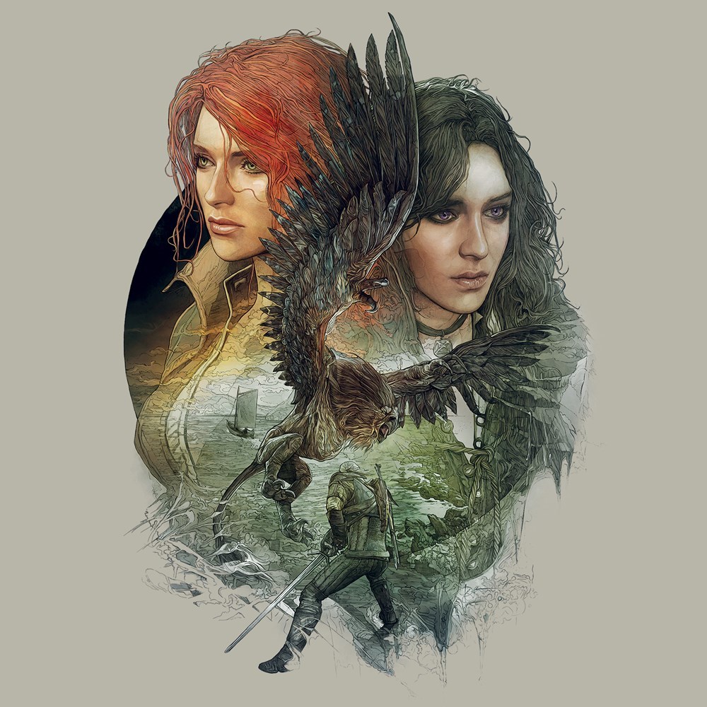 The Witcher 3 Yenni and Triss Women’s Tee (Large) image