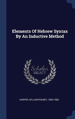 Elements of Hebrew Syntax by an Inductive Method image