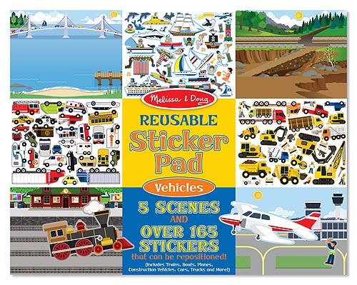 Melissa & Doug: Vehicles Reusable Sticker Pad