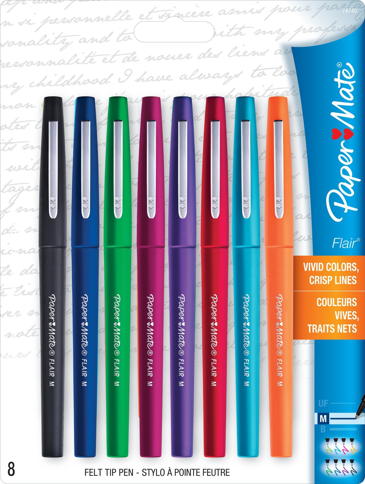 Paper Mate Flair Felt-Tip Pen - Medium Fashion Assorted (8-pack) image