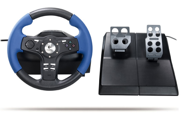 Logitech Driving Force EX Steering Wheel for PlayStation 2 image