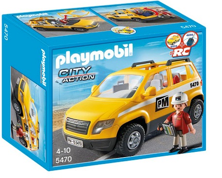 Playmobil: Construction Site Supervisors Vehicle  Toy 