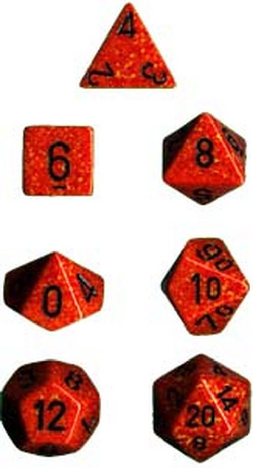 Chessex Speckled Polyhedral Dice Set - Fire image