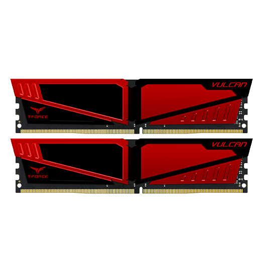 2x4GB T-Force Vulcan - Red 2400Mhz DDR4 RAM image