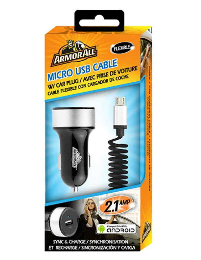 Armor All: Micro USB with 2.1amp Car Charger