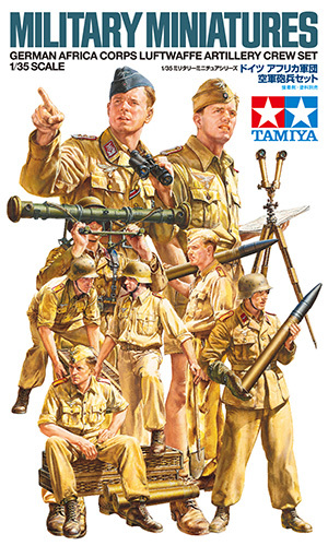 Tamiya 1/35 German Africa Luftwaffe Crew - Model Kit image