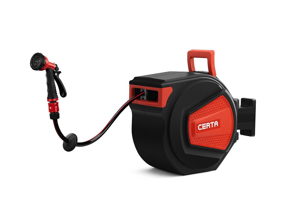Buy Certa 30m Retractable Garden Hose Reel with Spray Gun at Mighty Ape NZ