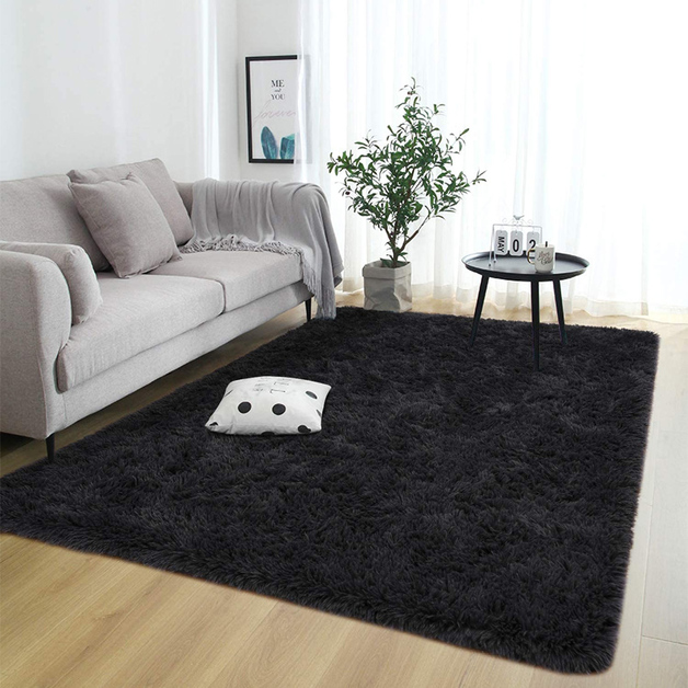 Soft Black Rug at Mighty Ape NZ