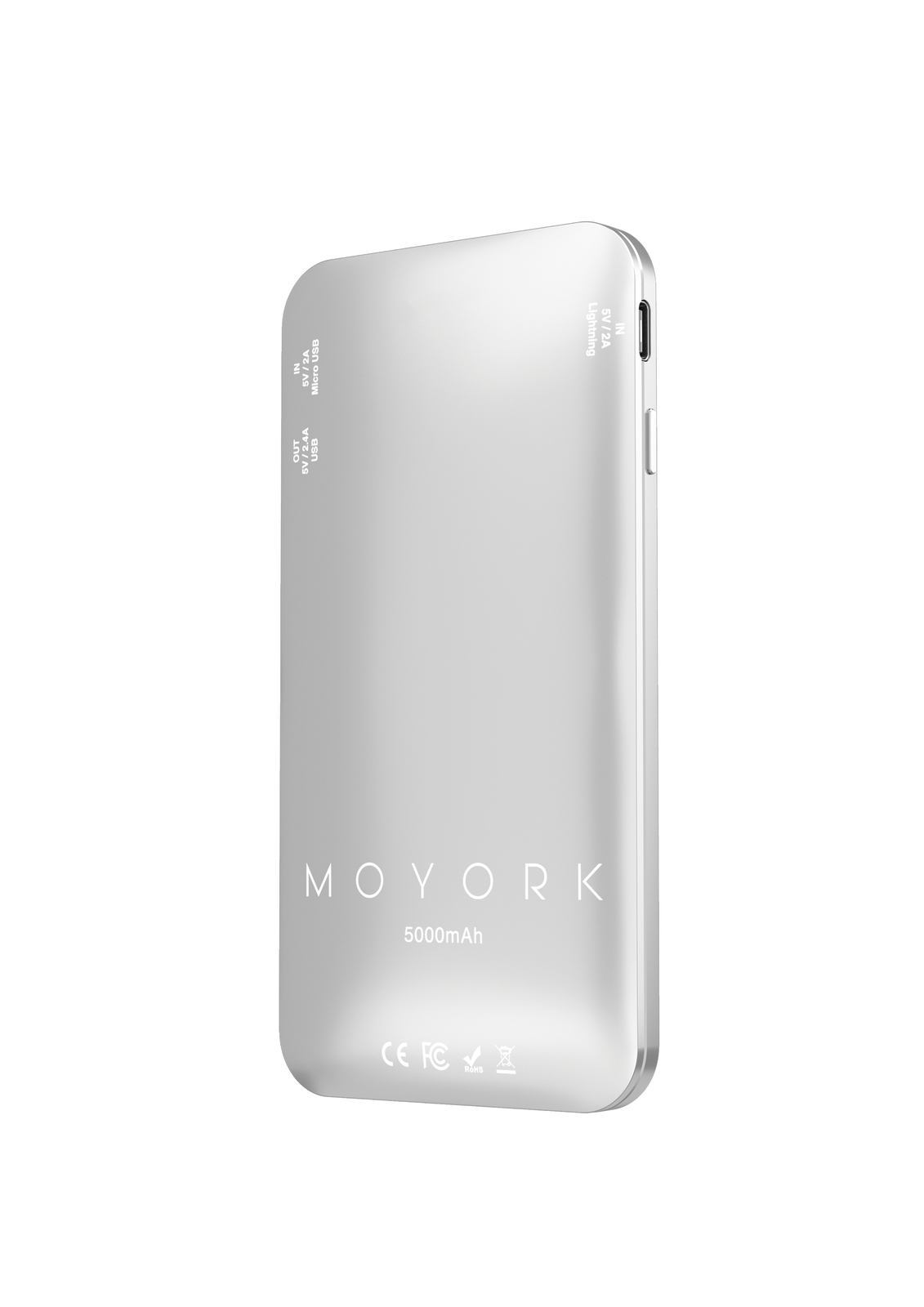 Moyork LUMO 5000 mAh Power Bank - Coin Silver image