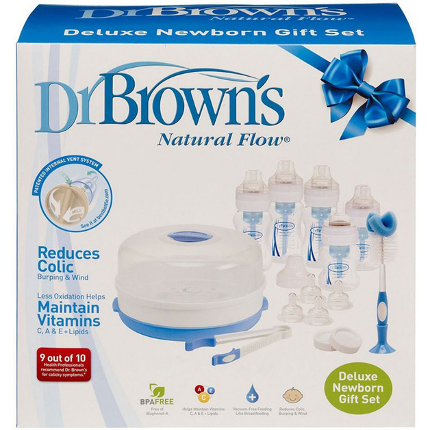 Dr Brown's Deluxe Newborn Feeding Set - Wide Neck