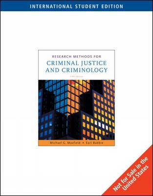 Research Methods for Criminal Justice and Criminology by Michael G Maxfield image