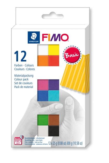 Staedtler Fimo Soft Modelling Clay - Set Of 12 Half Blocks (Assorted Colors) image