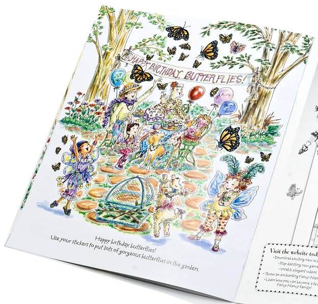 Fancy Nancy: A Flutter of Butterflies Reusable Sticker Book by Jane O'Connor image