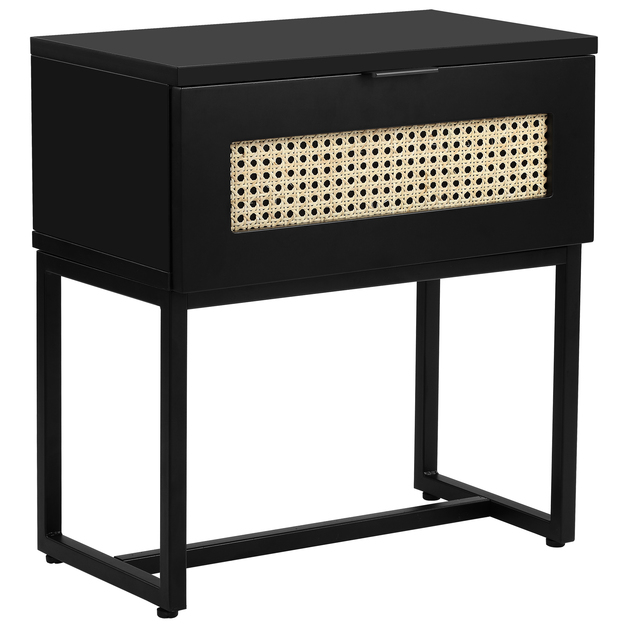Buy Rattan Bedside Table Black at Mighty Ape NZ