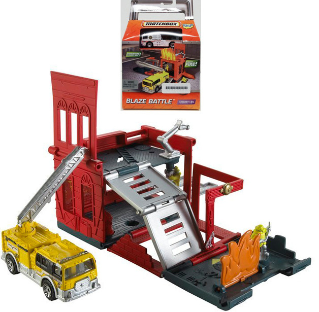 matchbox playset blaze battle