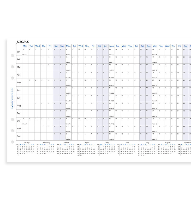 Filofax: A5 2020 Refill - Year Planner (Horizontal) image