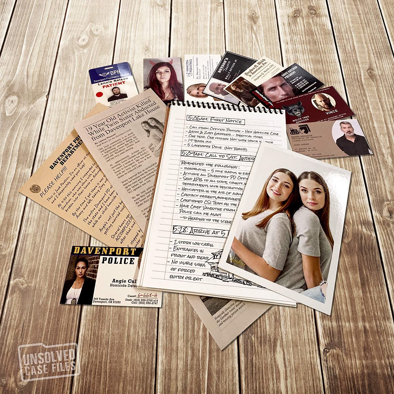 Unsolved Case Files: Avery & Zoey Gardner | Board Game | at Mighty Ape NZ