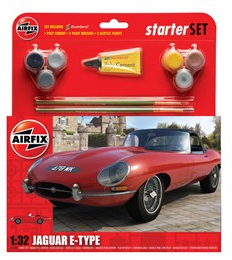 Airfix E Type Jaguar Starter Set 1/32 Model Kit image