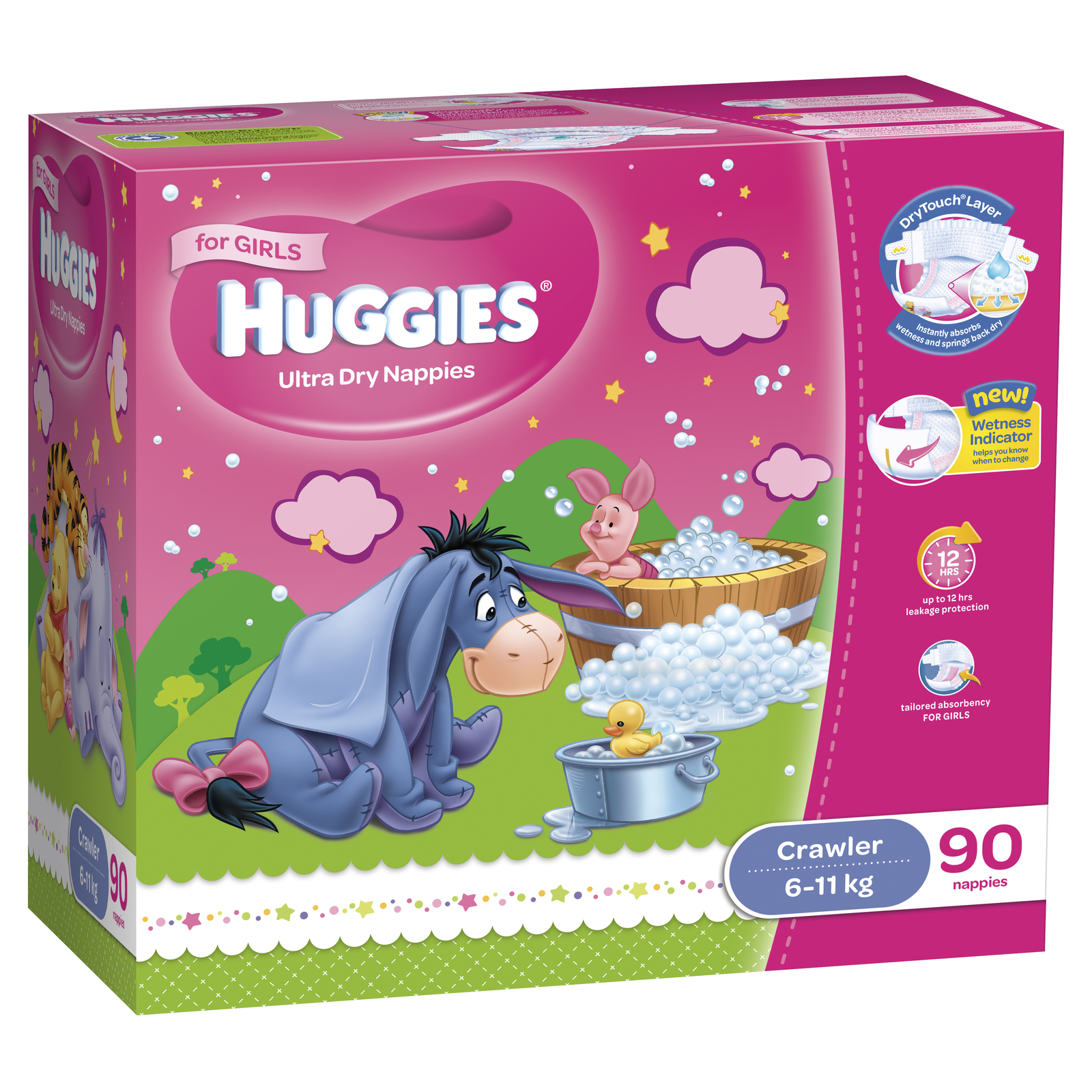 Huggies Ultra Dry Nappies: Jumbo Pack - Crawler Girl 6-11kg (90) image