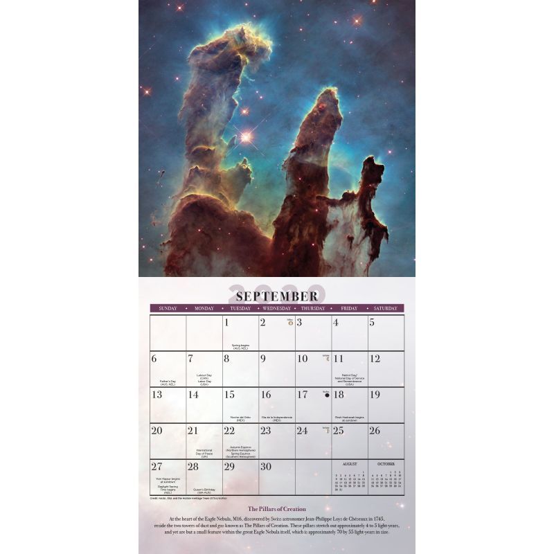 Hubble Space Telescope 2020 Square Wall Calendar image