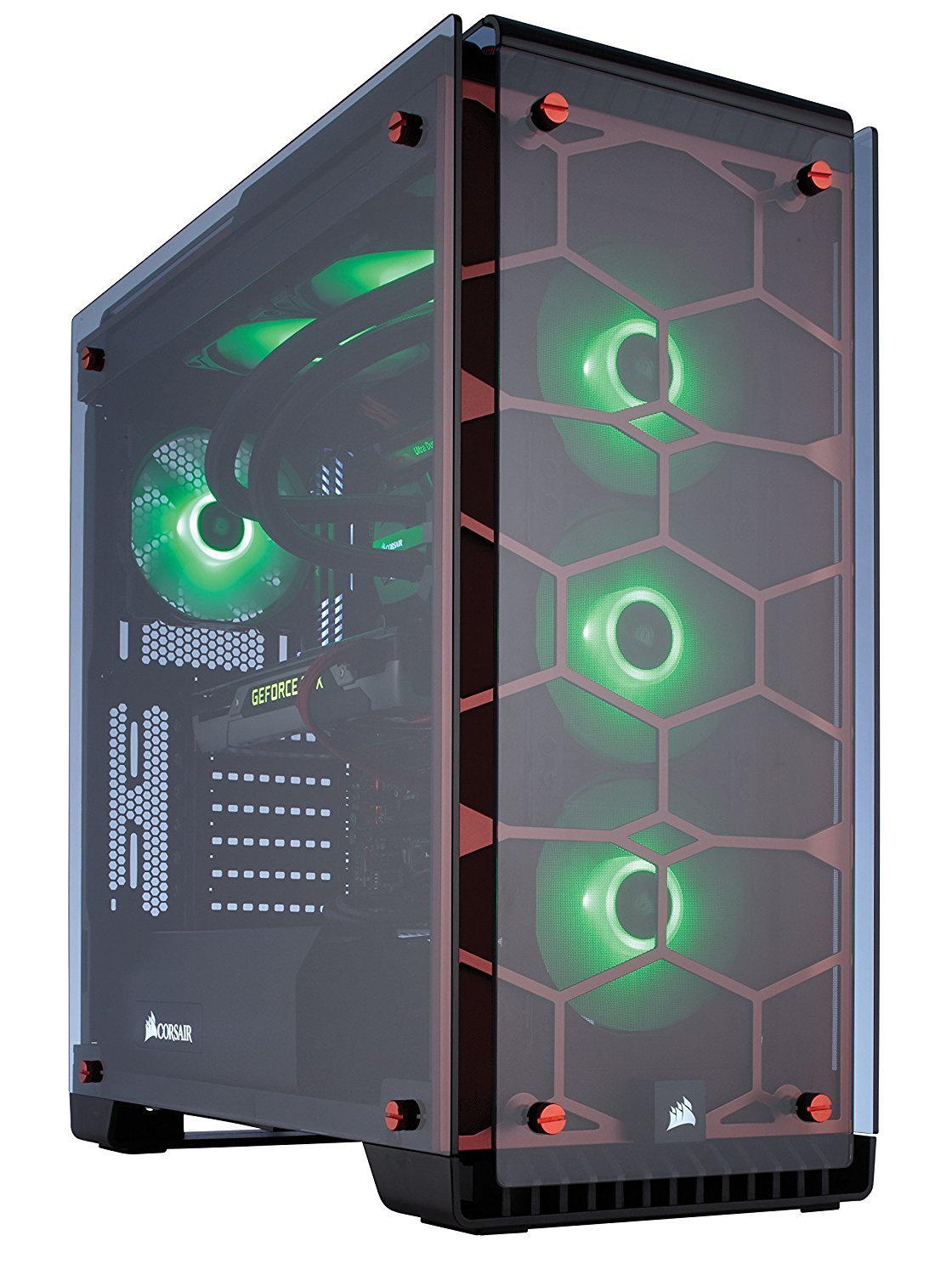 CORSAIR Crystal Series 570X RGB ATX Mid Tower Case Red image
