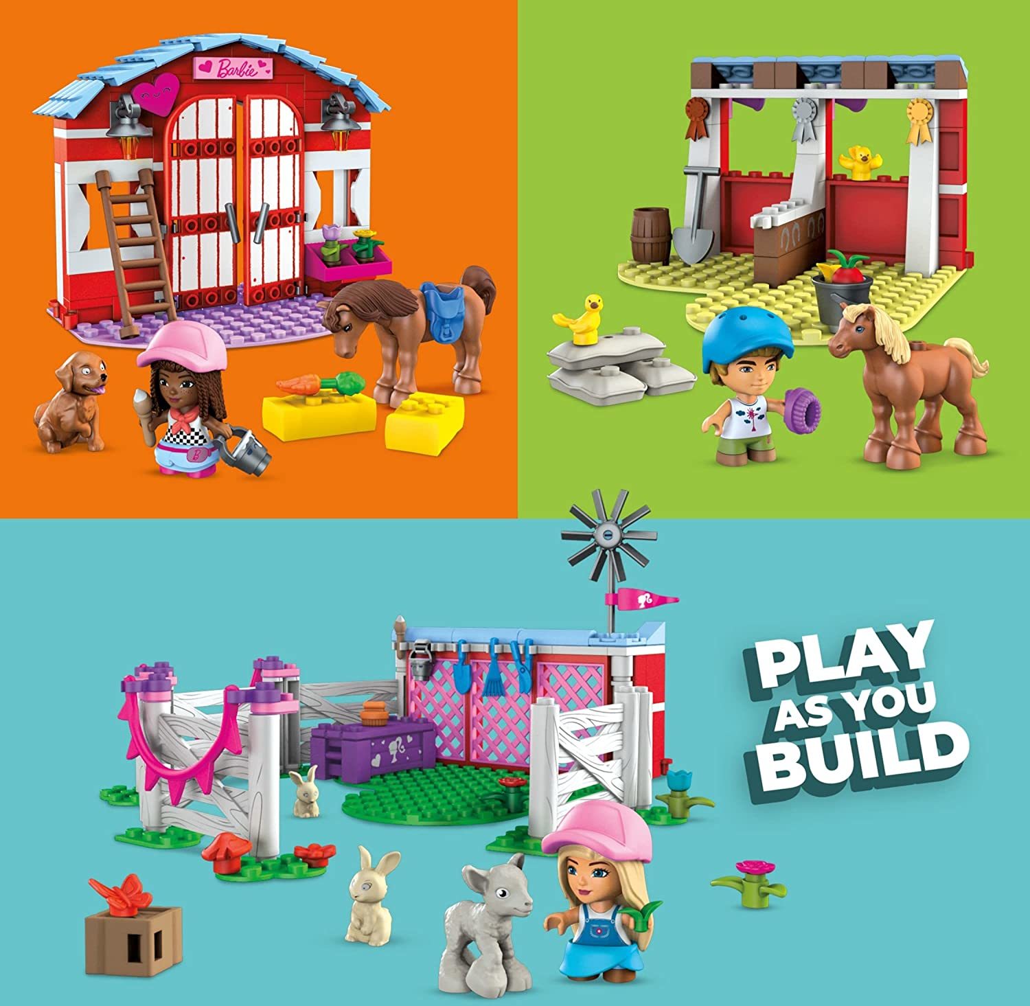 Buy Mega Construx Barbie Building Set Horse Stables at Mighty Ape NZ