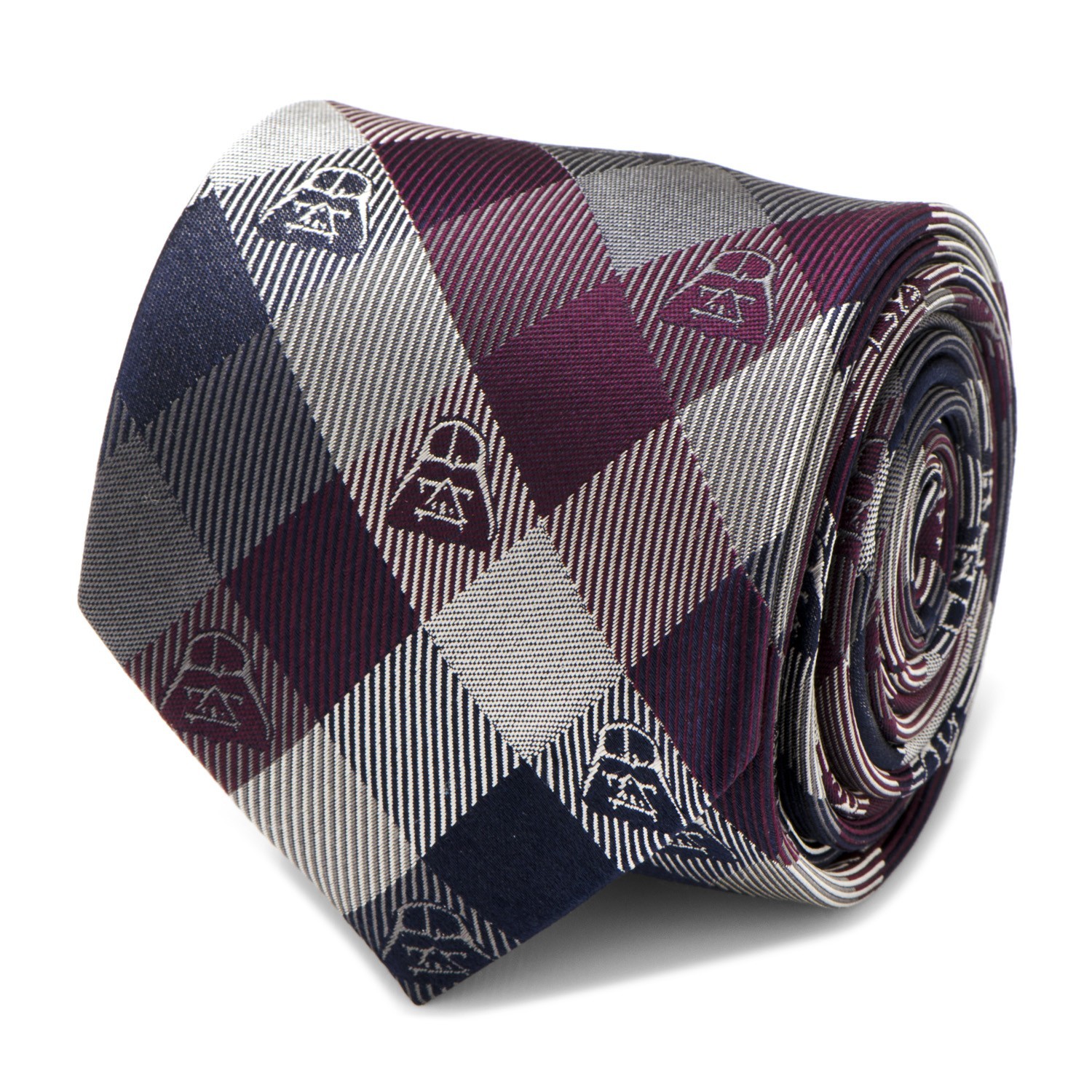 Darth Vader (Plum) - Modern Plaid Tie image