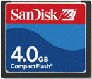 SanDisk CF Compact Flash 4096MB (4GB) Memory SanDisk CF Compact Flash 4096MB (4GB) Memory