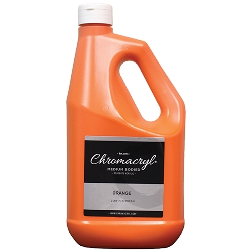 Chromacryl Students' Acrylic Paint 2 Litre (Orange) image