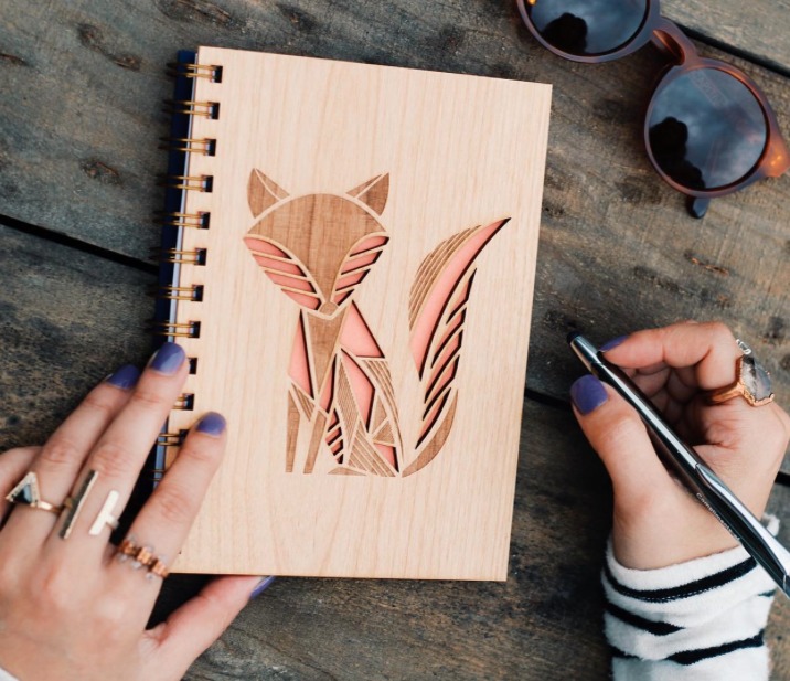 Cardtorial Wooden Journal - Fox