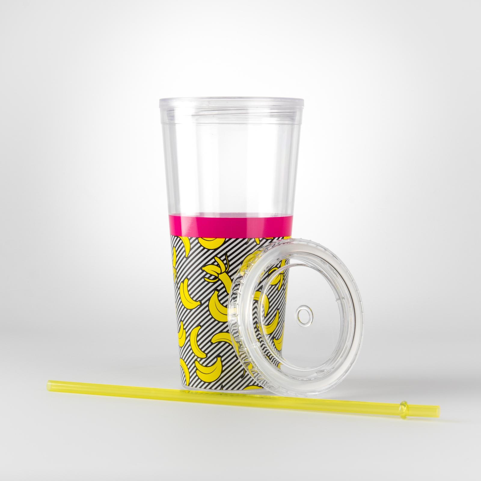 Mustard: Straw Cup Double Wall Tumbler - Banana image